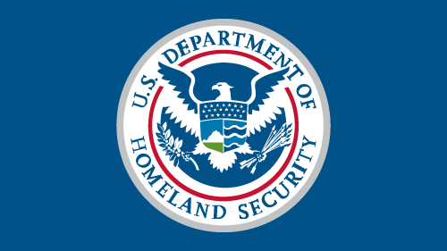Department of Homeland Security Seal on Blue Background