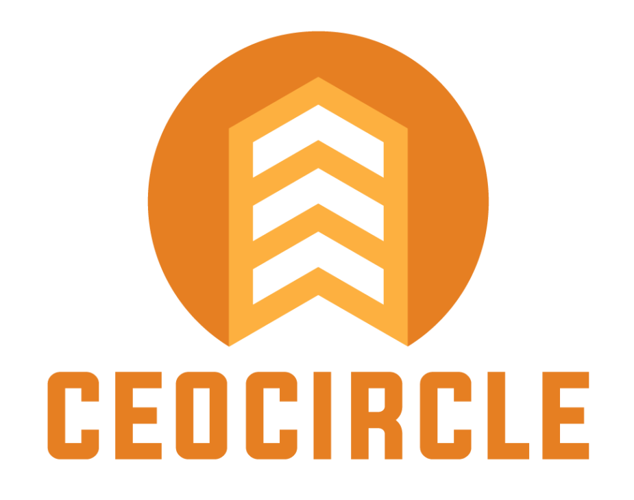 CEO Circle logo - orange with white arrows pointing up