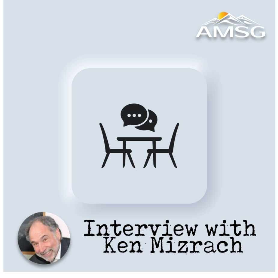 Interview logo with picture of Interviewee Ken Mizrach
