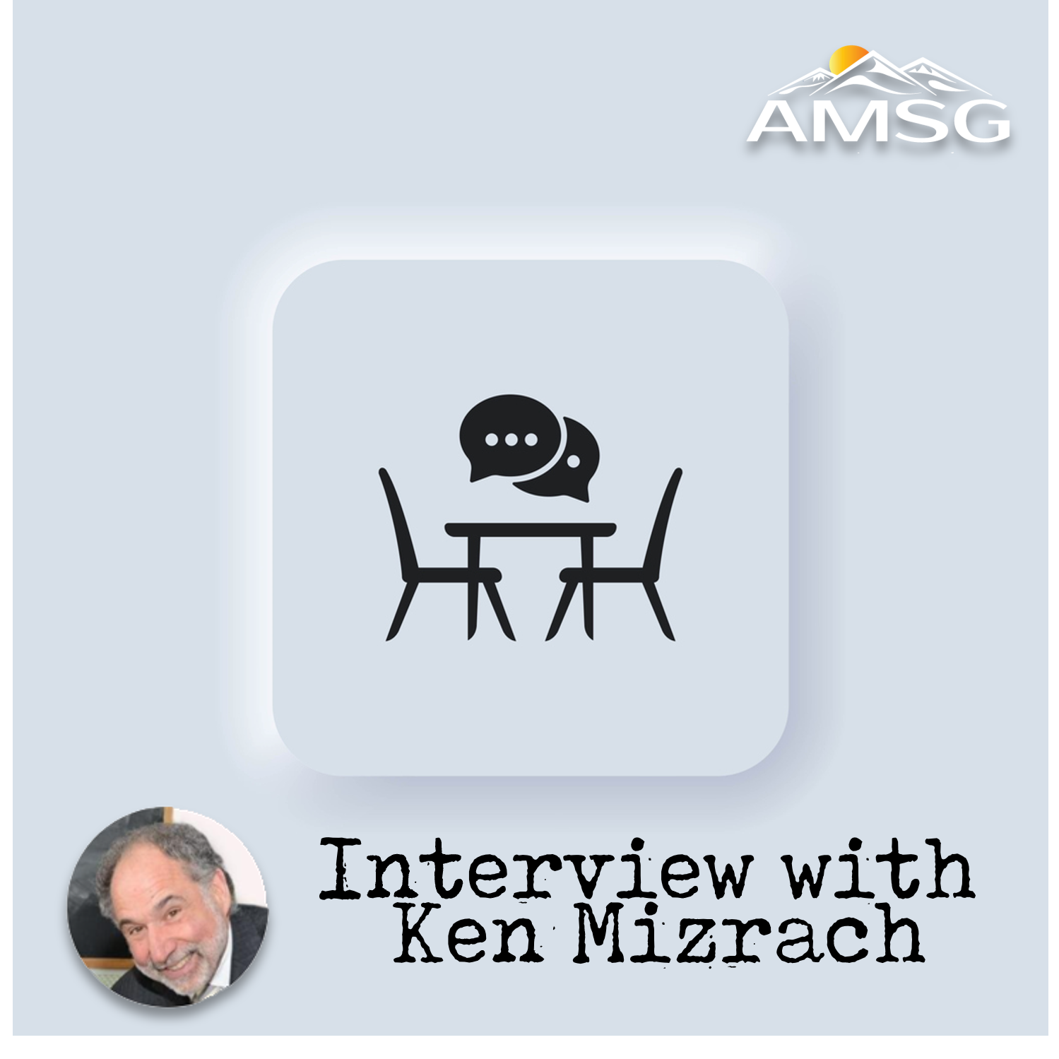 Interview logo with picture of Interviewee Ken Mizrach