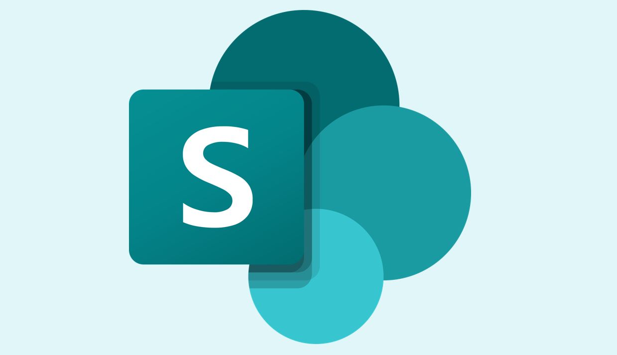 A teal square with a white "S" in the center, overlapping two teal circles and a partial circle, on a light blue background.