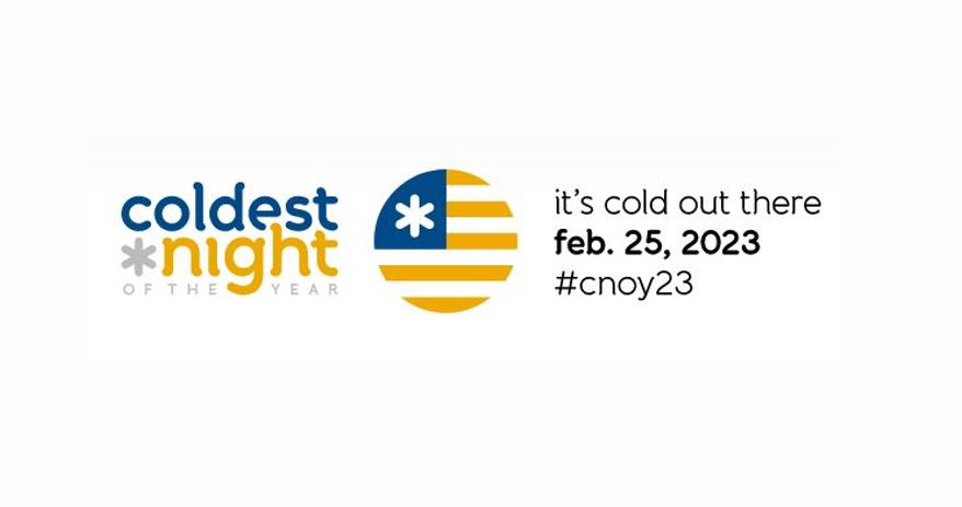 Advertising the upcoming "Coldest Night of the Year" that was Feb. 25, 2023.