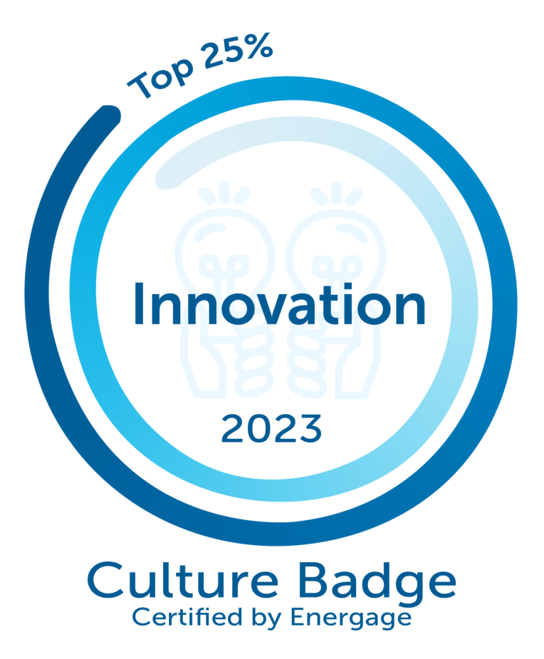 Culture Badge earned for being in the top 25% of innovation.