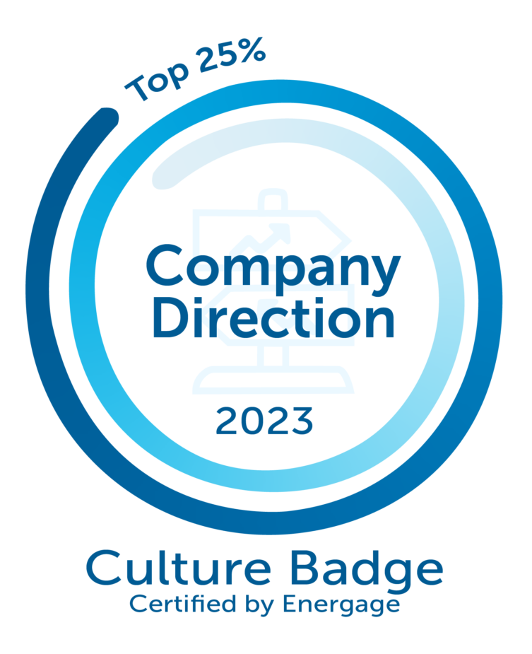Culture Badge earned for being in the top 25% of company direction.